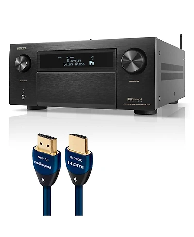 Denon Avr-A1H 15.4 Channel 8K Receiver with AudioQuest Sky 3m Hdmi Cable