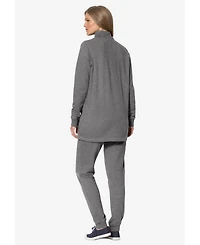 Woman Within Plus Size Within 2-Piece Fleece Sweatshirt Set