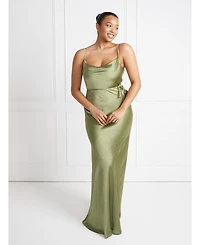 Six Stories Cami Cowl Front Satin Bridesmaid Dress