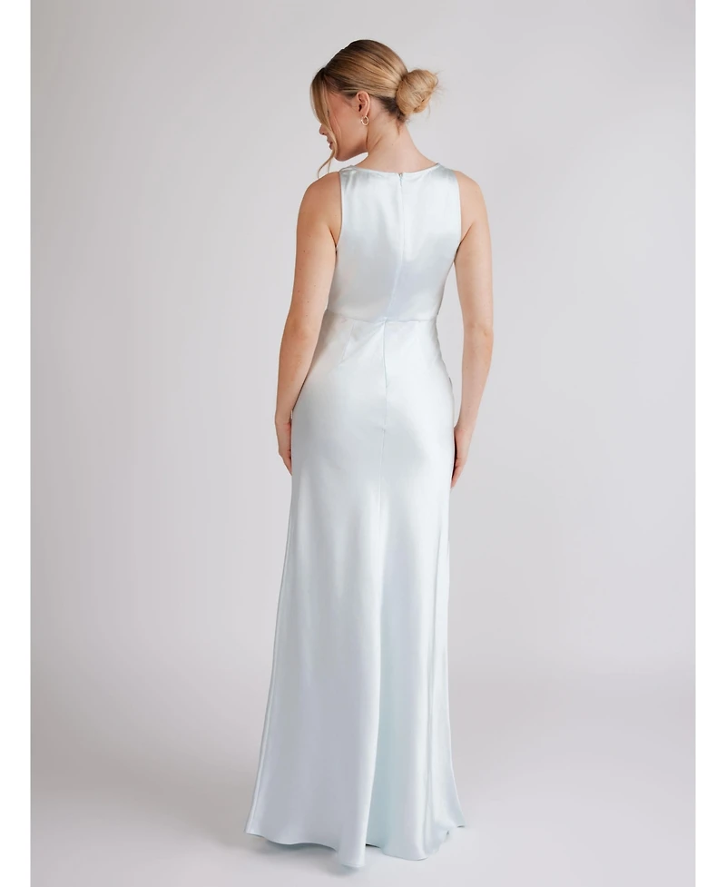 Six Stories Cowl Front Satin Bridesmaid Dress