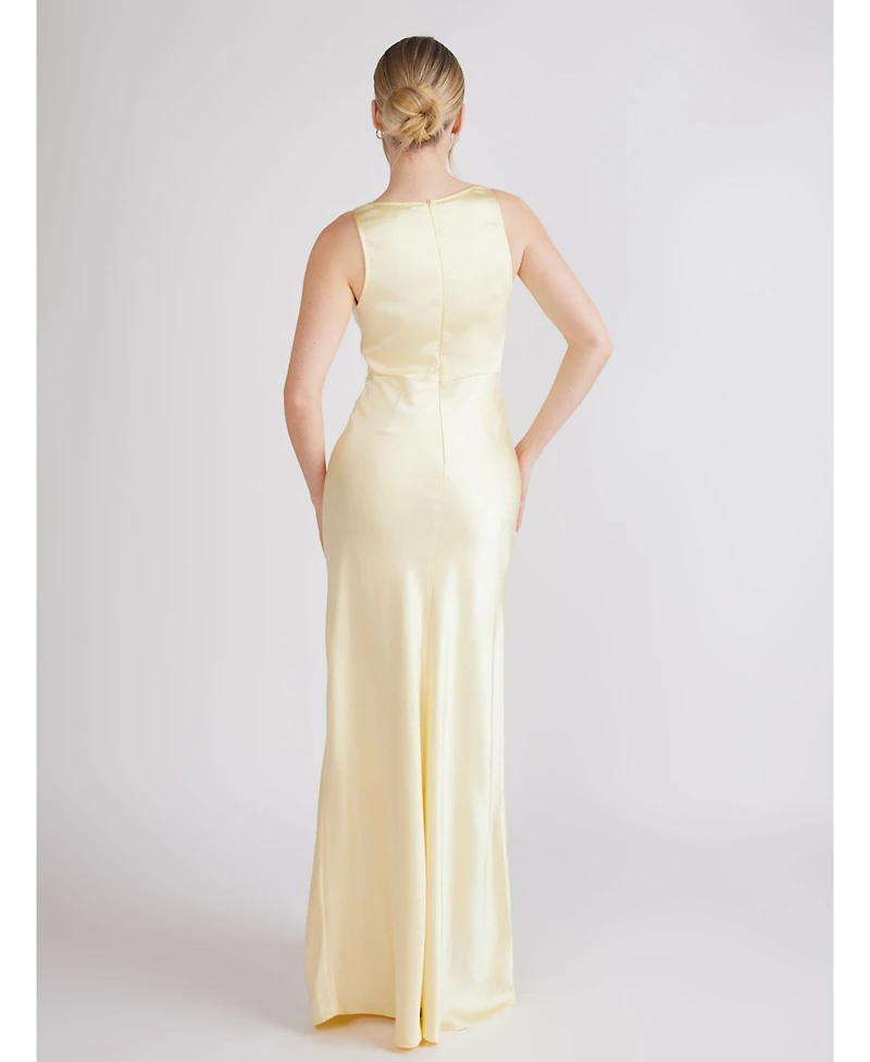 Six Stories Cowl Front Satin Bridesmaid Dress