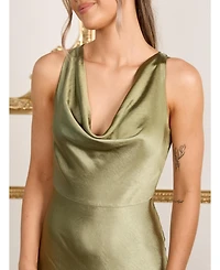 Six Stories Cowl Front Satin Bridesmaid Dress