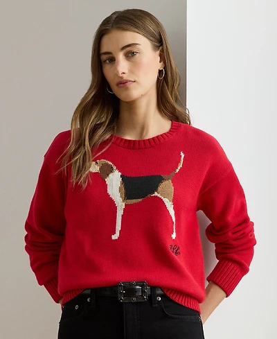 Lauren Ralph Lauren Petite Intarsia-Knit Crewneck Sweater