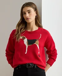 Lauren Ralph Lauren Petite Intarsia-Knit Crewneck Sweater