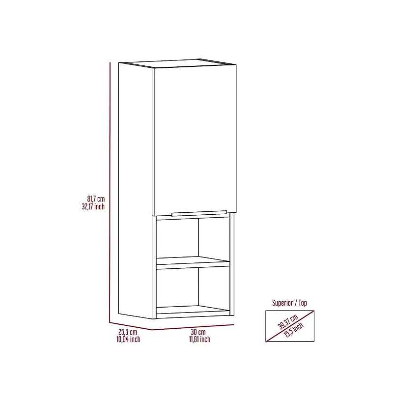 Tuhome Khari 24"" Bathroom Vanity Light Oak Mdf