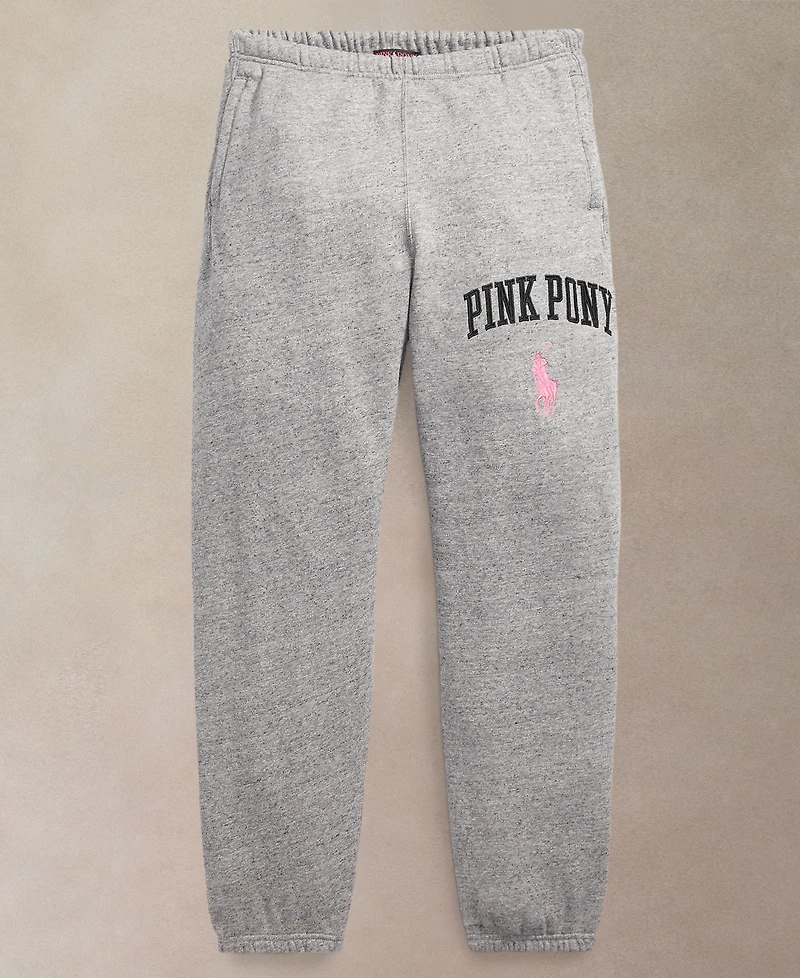 Polo Ralph Lauren Women's Pink Pony Mid-Rise Sweatpants