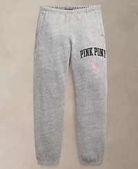 Polo Ralph Lauren Women's Pink Pony Mid-Rise Sweatpants