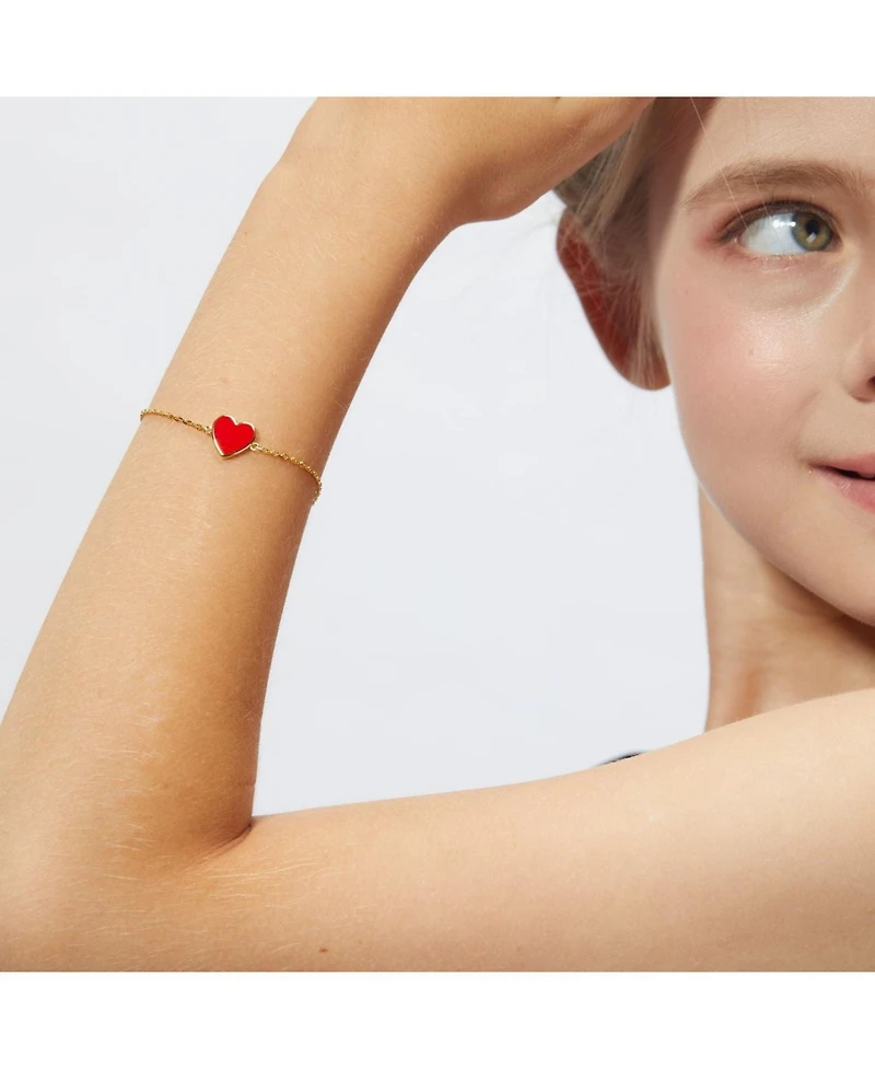 Anna Zuckerman Petit Love Bracelet in Red