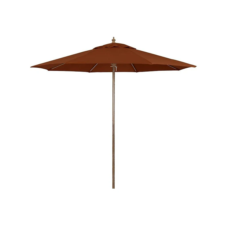 Astella 9-Foot Wood-Grained Steel Market Patio Umbrella