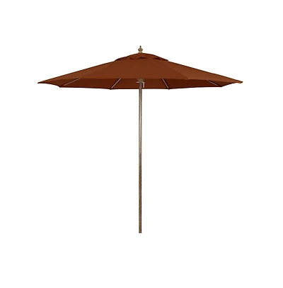 Astella 9-Foot Wood-Grained Steel Market Patio Umbrella