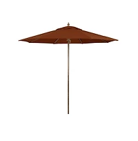 Astella 9-Foot Wood-Grained Steel Market Patio Umbrella