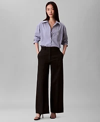 Calvin Klein Jeans Women's Poplin Relaxed Button Down Shirt