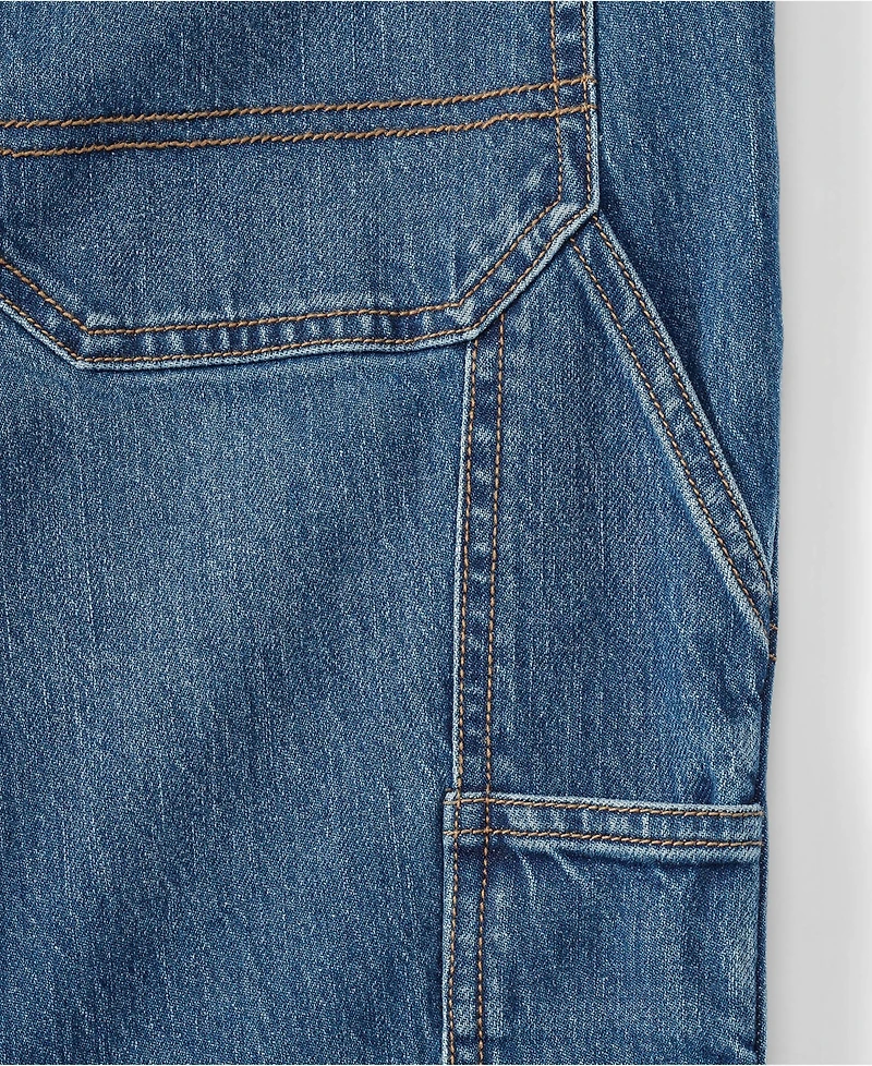 Lands' End Women's Plus Soft Denim High Rise Rail Straight Leg Utility Jeans