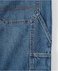 Lands' End Women's Plus Soft Denim High Rise Rail Straight Leg Utility Jeans