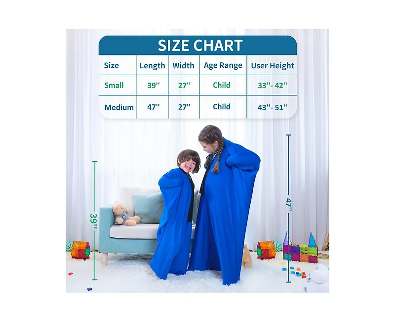 Outree Small Blue Kids Full Body Sensory Socks