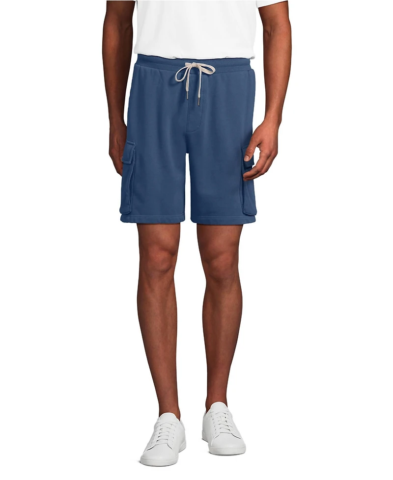 Lands' End Men's Serious Sweats French Terry Cargo Shorts