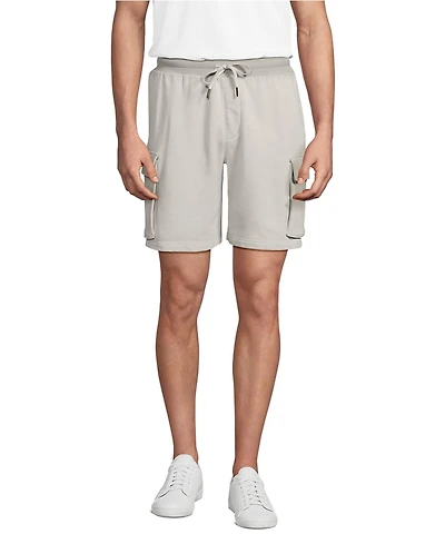 Lands' End Men's Serious Sweats French Terry Cargo Shorts