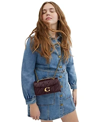 Coach Women's Quilted Leather Tabby Chain Shoulder Bag 20