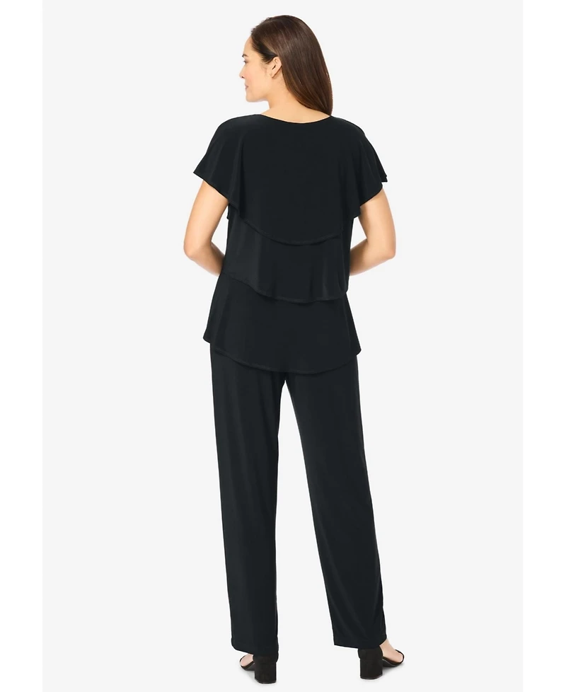 Woman Within Women's Tiered Pant Set