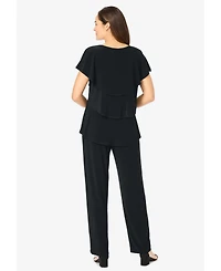 Woman Within Women's Tiered Pant Set