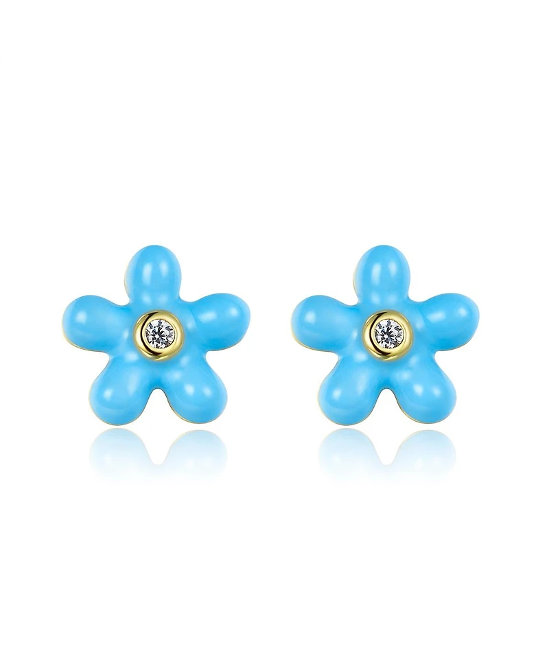 Anna Zuckerman Petit Rosie Earrings in Sky Blue