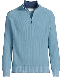 Lands' End Big & Tall Drifter Quarter Zip Sweater