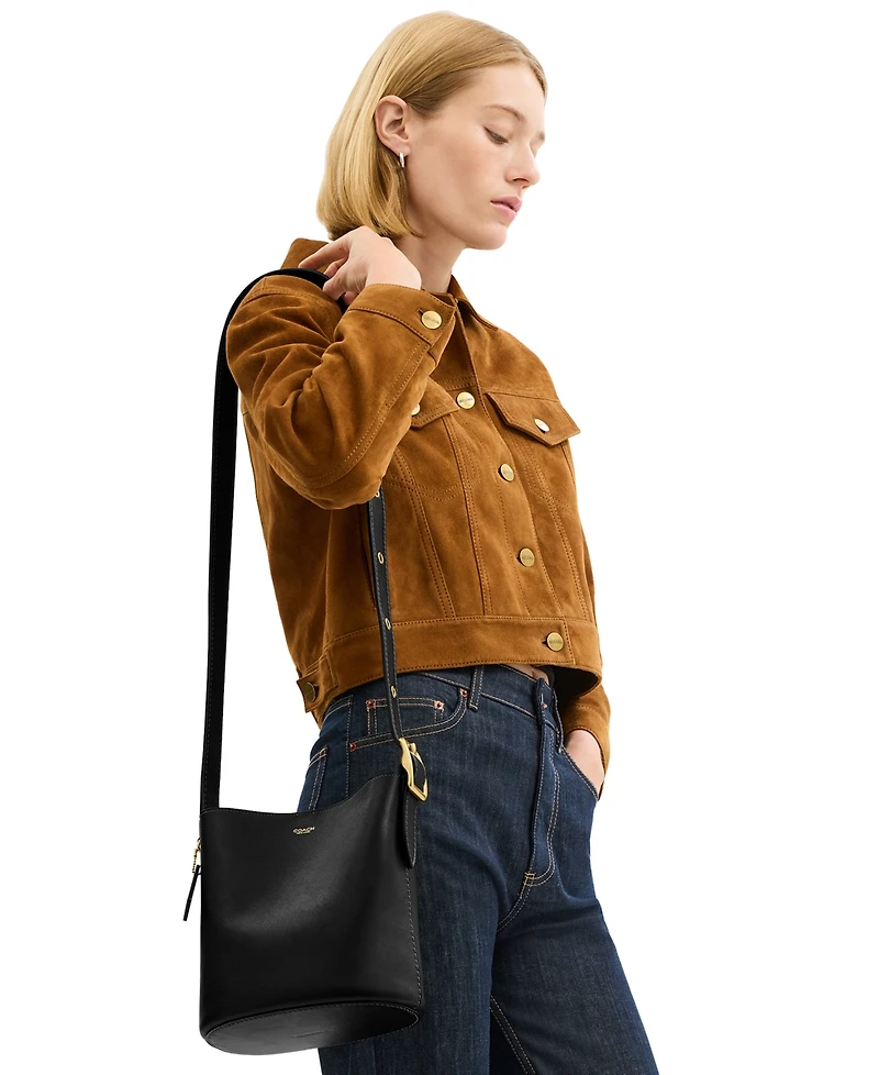 Coach Bleecker Small Leather Bucket Bag