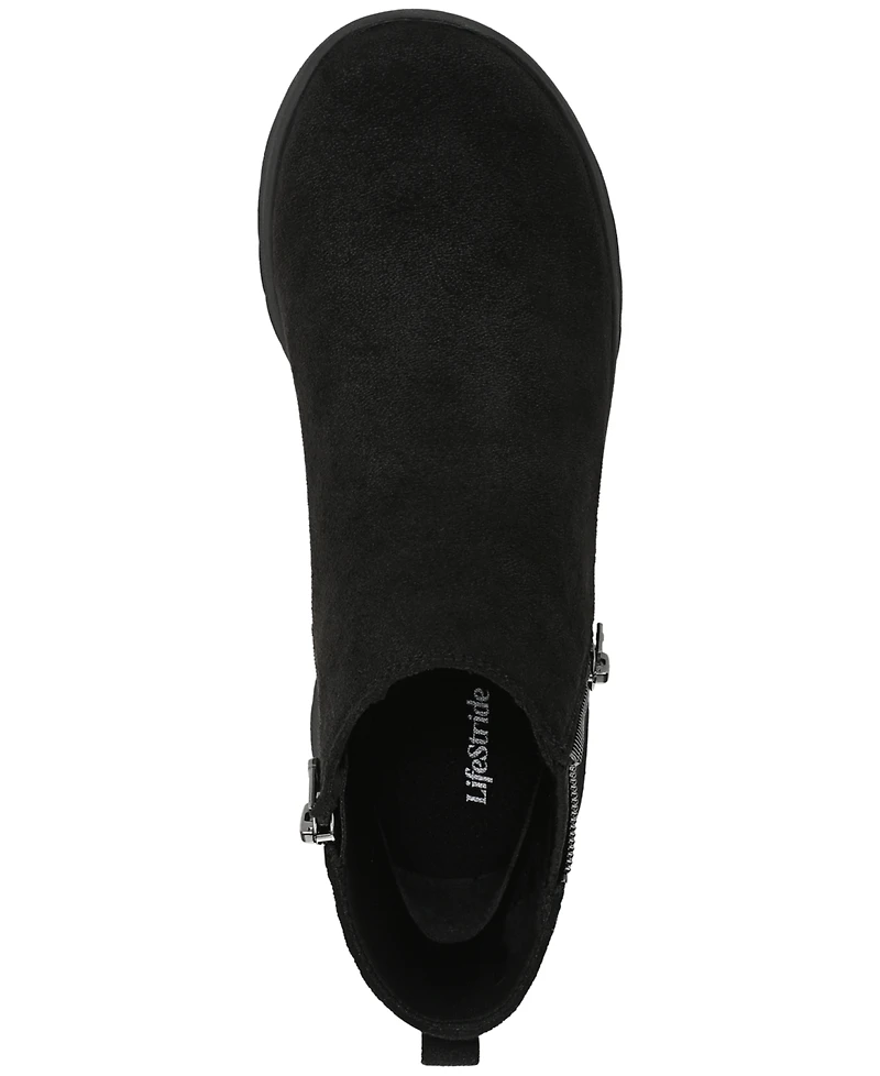 LifeStride Women's Gage Washable Zipper Short Ankle Boots