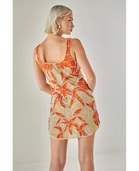 Nasty Gal Women's Retro Lace Curved Hem Mini Dress