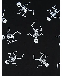 Leveret Baby Footed Cotton Pajamas - Skeleton Black Print - Matching Family Halloween Pajamas