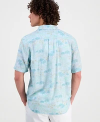 Tommy Bahama Men's Sand Desert Pacific Time Linen-Blend Shirt