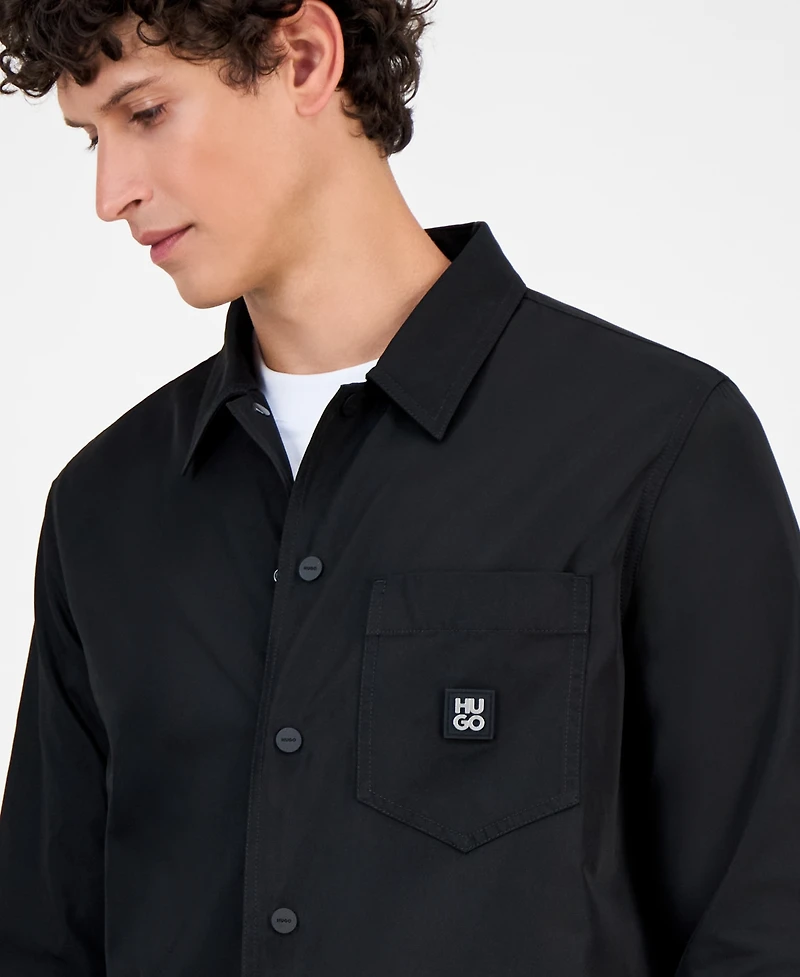 Hugo By Boss Men's Logo Oversized Shirt Jacket