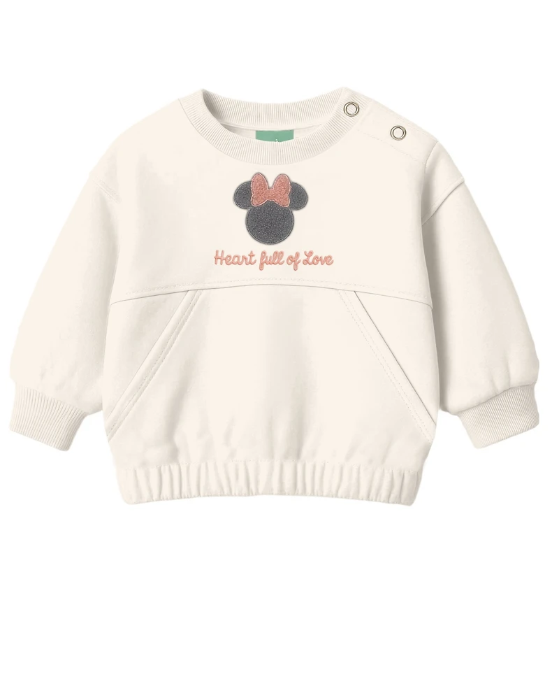 Disney Baby Girls 2-Piece Minnie Mouse Sweatshirt and Pants Set