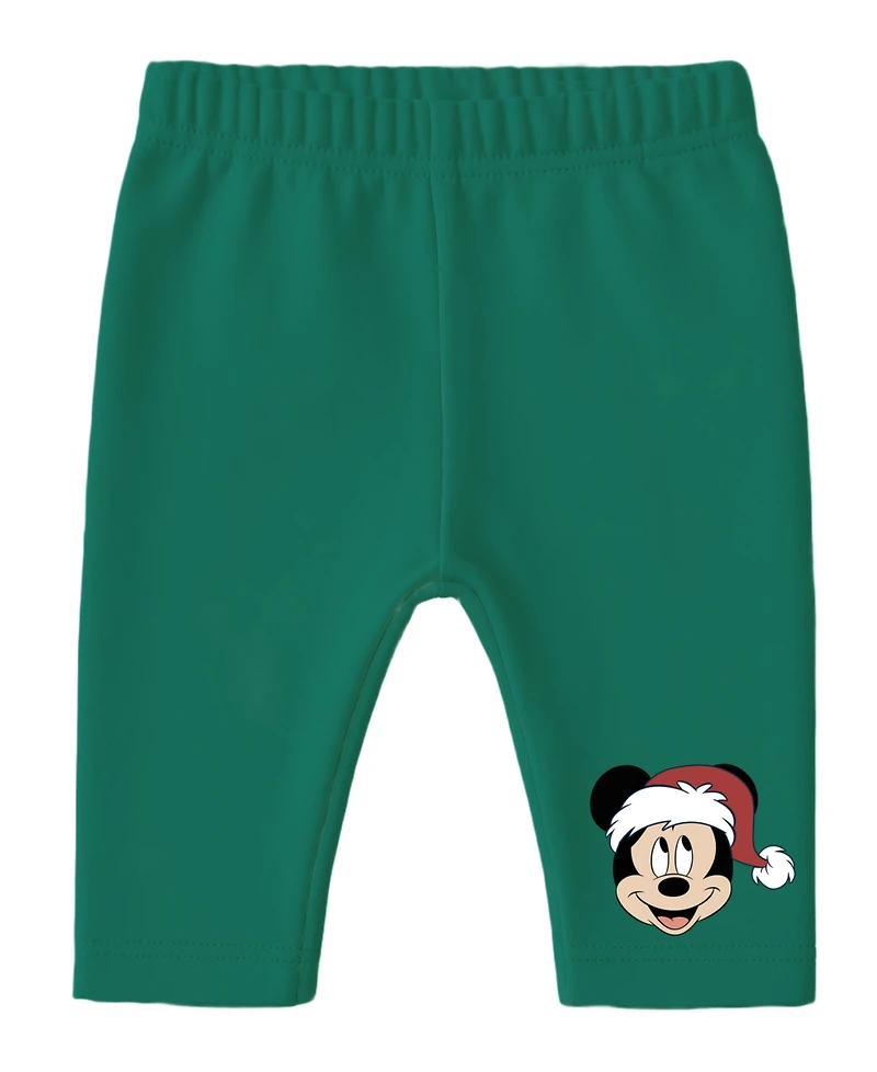 Disney Baby Boys 5-Piece Mickey and Pluto Holiday Coverall, Bodysuit, Cap, Bib Pants Set