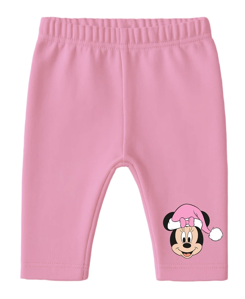 Disney Baby Girls 5-Piece Minnie Mouse Coverall, Bodysuit, Cap, Bib and Pants Set