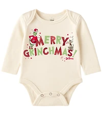 Disney Baby Boys 2-Piece Grinch Merry Grinchmas Long Sleeve Bodysuit and Pants Set