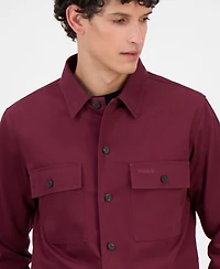 Hugo By Boss Men's Cotton Twill Oversized Shirt