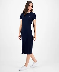 Nautica Jeans Women's Ribbed Midi Dress