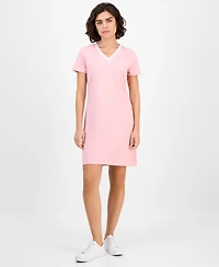 Nautica Jeans Women's V-Neck T-Shirt Dress
