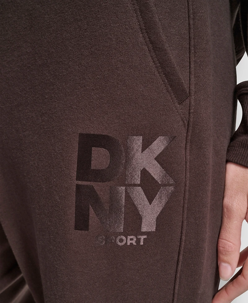 Dkny Women's Sport Stacked Transfer Logo Track Pants