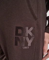 Dkny Women's Sport Stacked Transfer Logo Track Pants