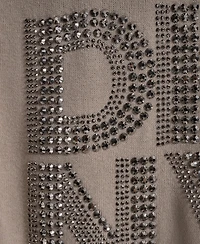 Dkny Jeans Petite Embellished Logo Crewneck Sweater
