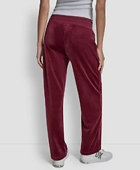 Dkny Jeans Petite Drawstring-Waist Velour Pants