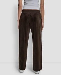 Dkny Jeans Petite Drawstring-Waist Velour Pants