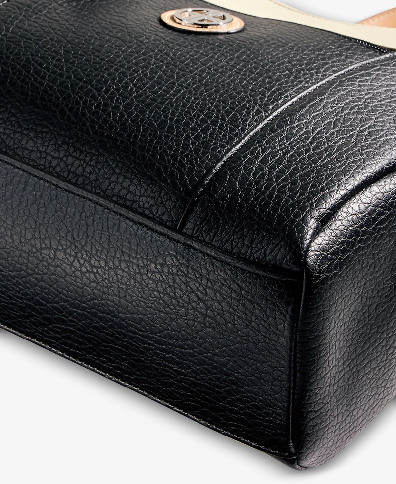 Giani Bernini Colorblock Pebbled 4-Poster Tote, Exclusively at Macy's