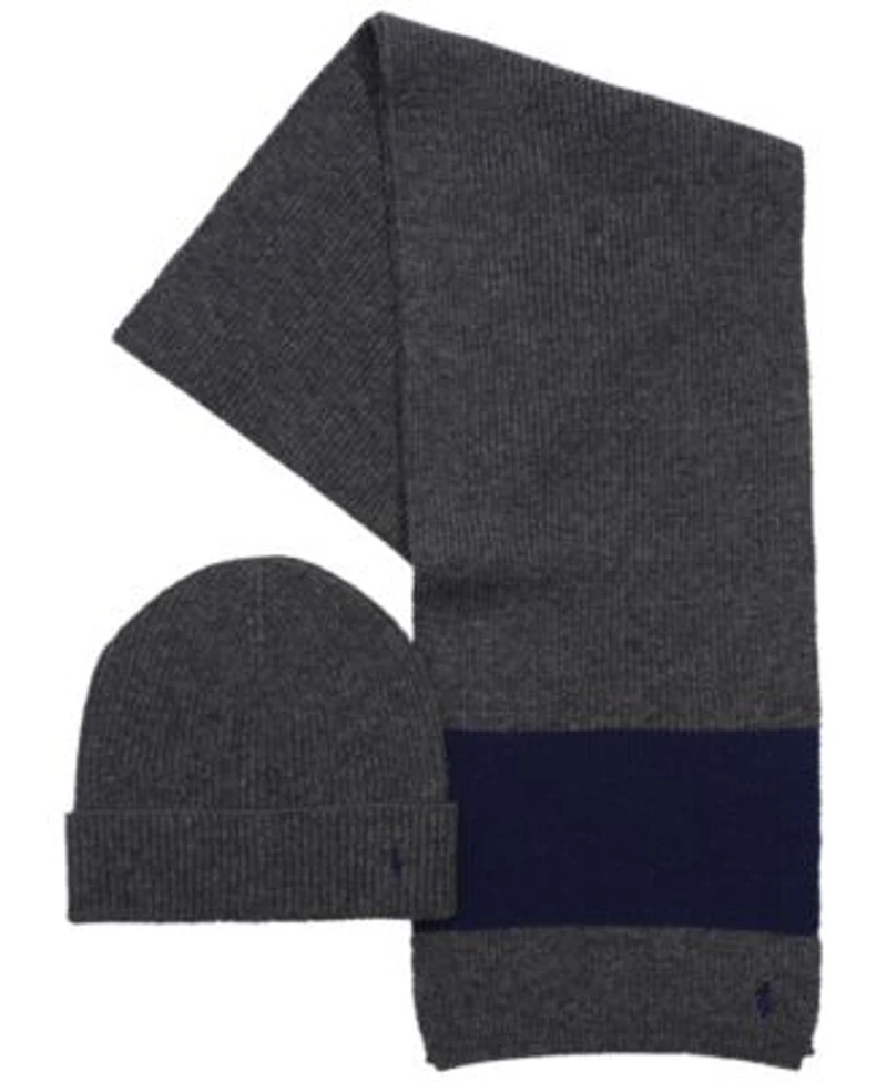 Polo Ralph Lauren Mens Beanie Scarf Gloves Gift Sets