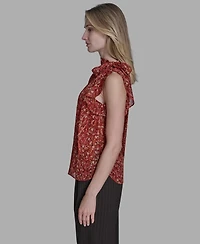 Bcbg Women's Printed Halter Neck Blouse