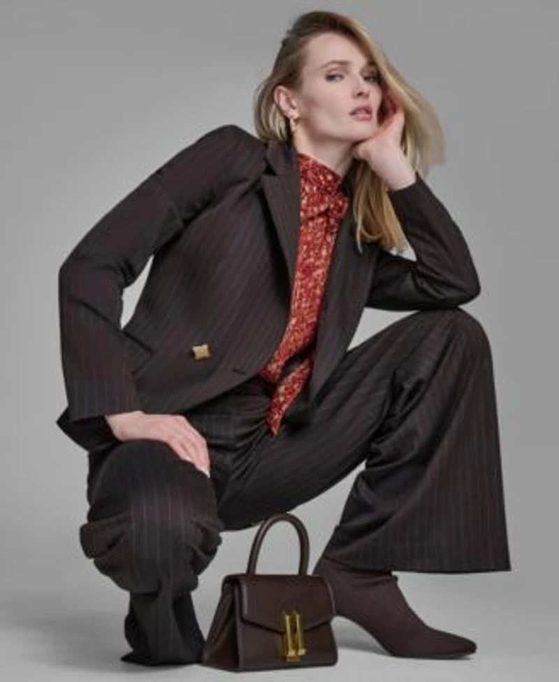 Bcbg Suits Jacket Blouse Wide Leg Pants