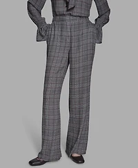 Bcbg Women's Plaid Wide-Leg Pants