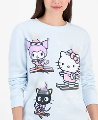Love Tribe Juniors' Hello Kitty & Friends 3D Applique Graphic Sweatshirt